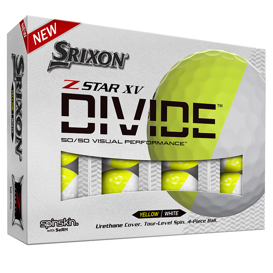 SRIXON Z-STAR XV DIVIDE GOLF BALLS 2022 White / Tour Yellow - Max